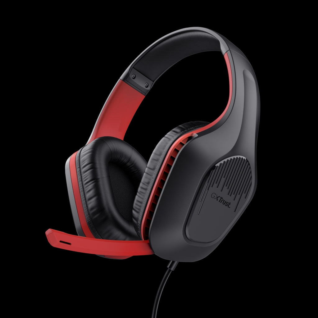 Trust GXT 415S ZIROX Cuffie Gaming Leggere Nero/Rosso