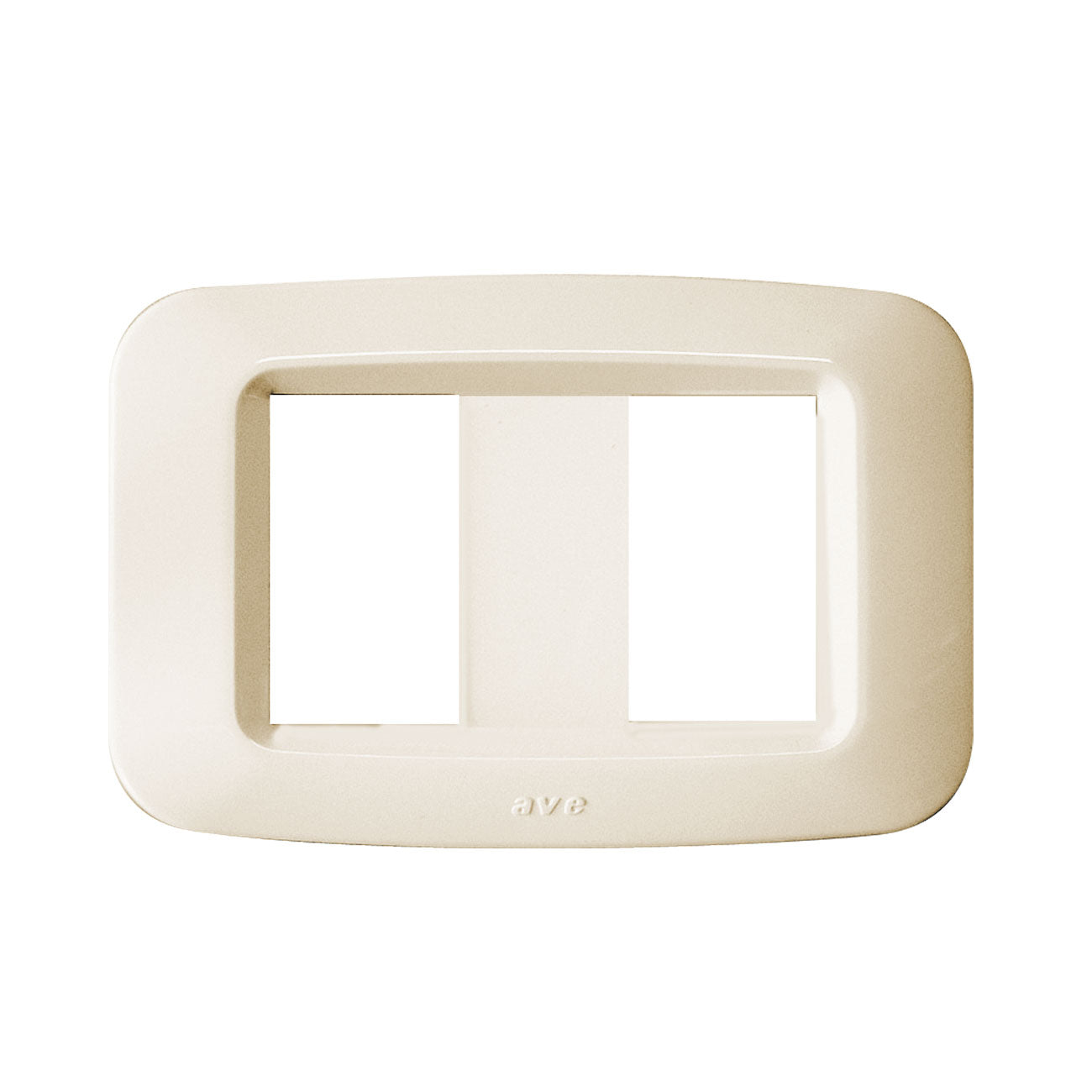 Ave 45PY002BP Placca in tecnopolimero per scatola rettangolare 2 Mod. separati colore bianco blanc