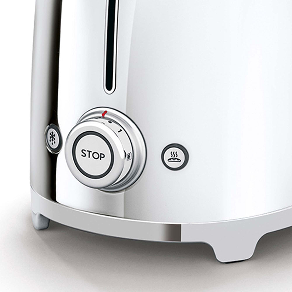 Smeg TSF01SSEU Tostapane 950w 3prog. 6temp.2fette Retro' Cromo