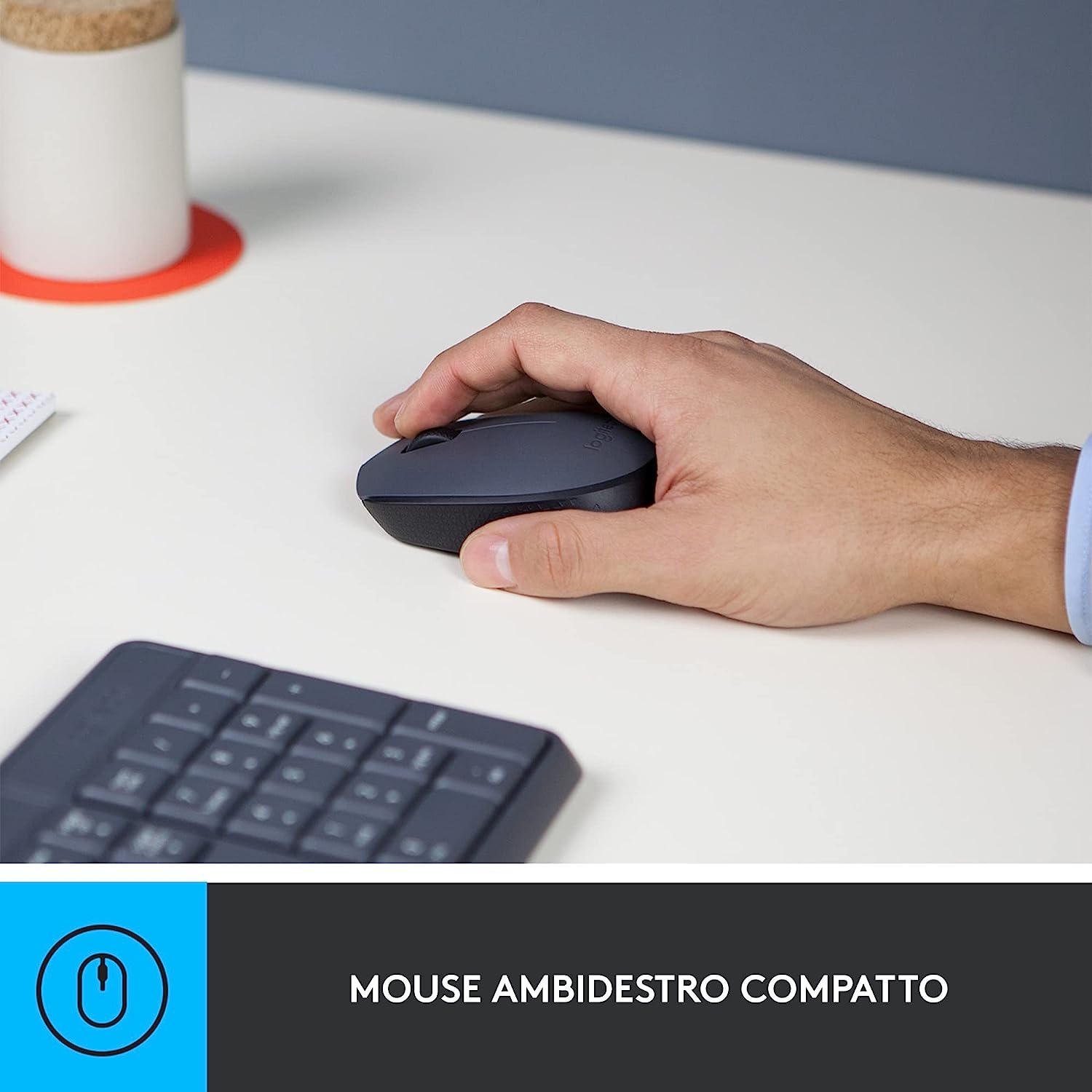 Logitech 920007913 Tastiera+mouse Wireless Mk235 Nero