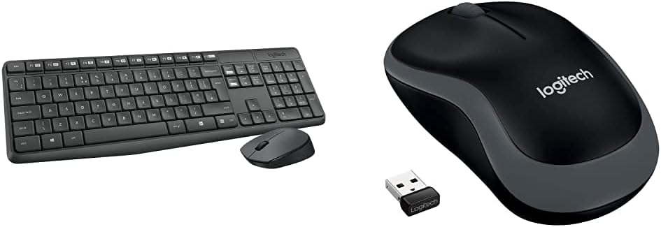 Logitech 920007913 Tastiera+mouse Wireless Mk235 Nero