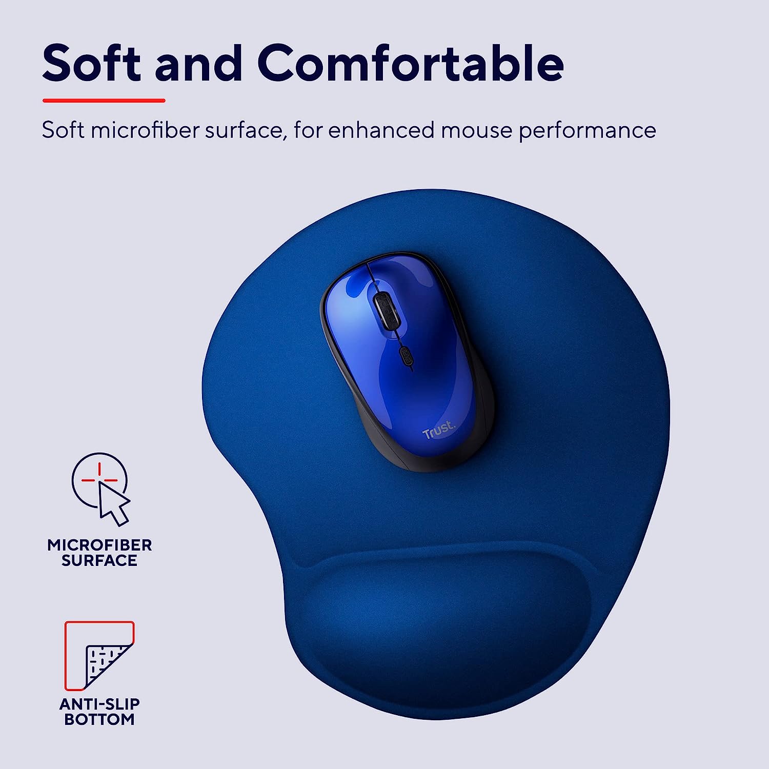 Trust BigFoot Tappetino per mouse Blu