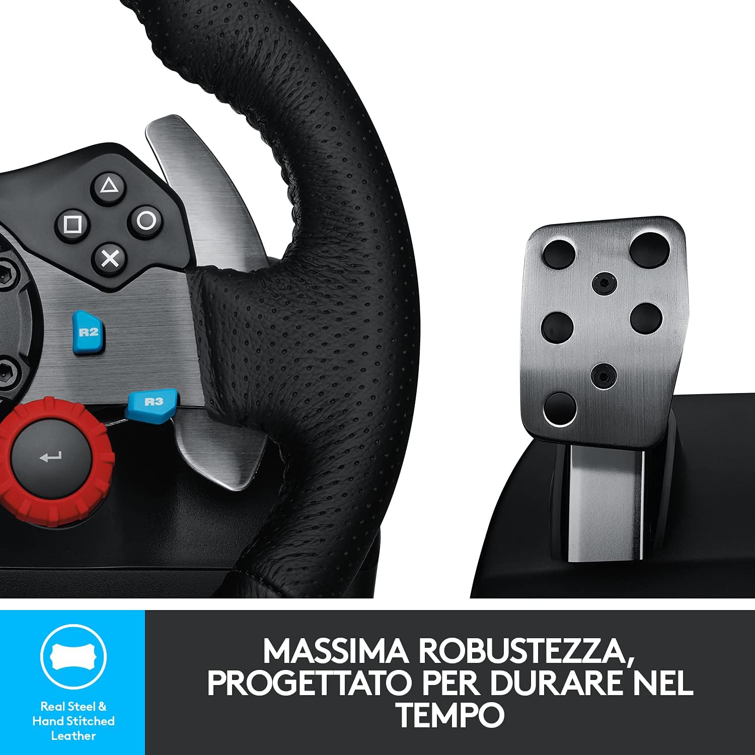 Logitech 941000112 Volante Game C/pedali X Ps5 Ps4 Pc Pelle G29 Nero