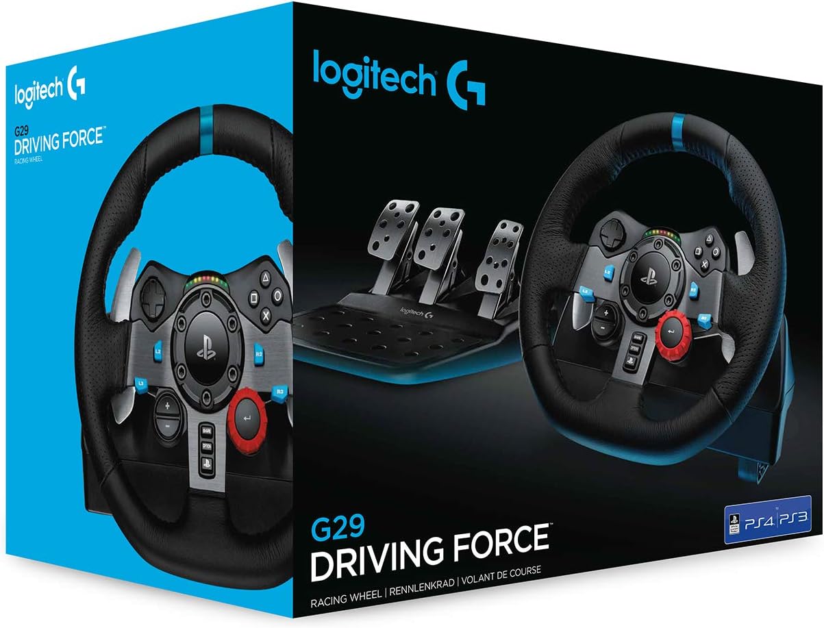 Logitech 941000112 Volante Game C/pedali X Ps5 Ps4 Pc Pelle G29 Nero