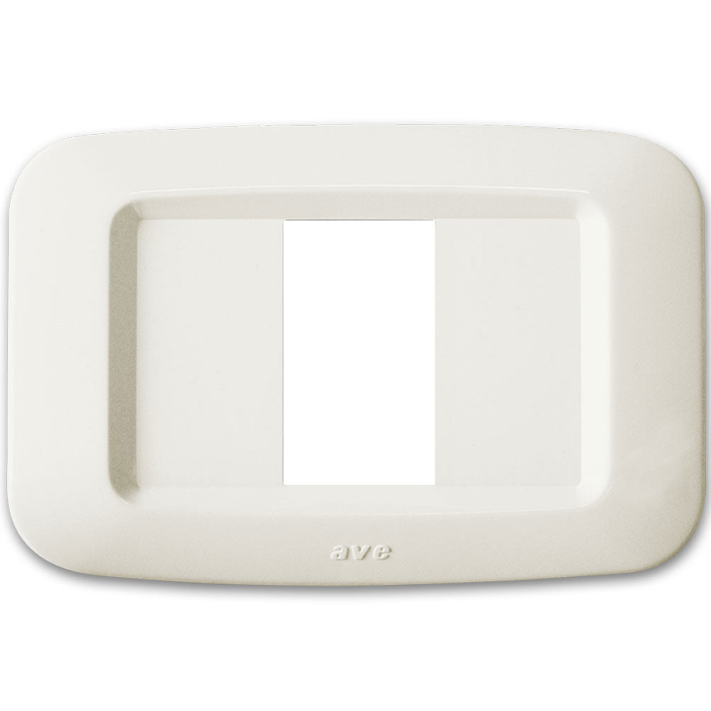 Ave 45PY01BP Placca in tecnopolimero per scatola rettangolare 1 Mod. colore bianco blanc