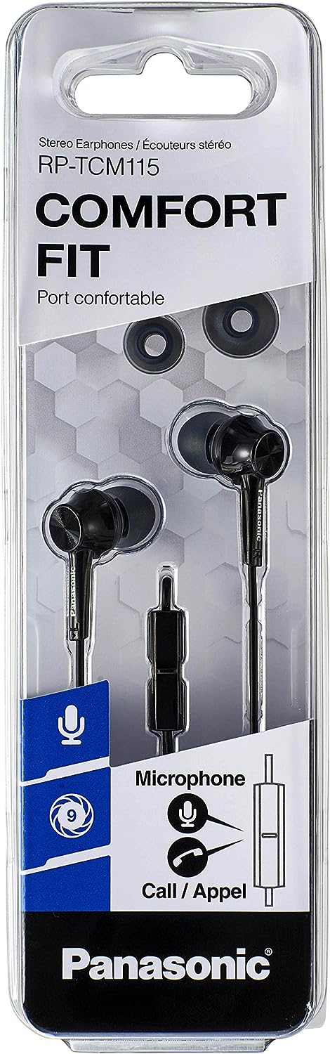 Panasonic RPTCM115EK Cuffia Auric.in-ear C/mic. 10-24khz 109db Nero