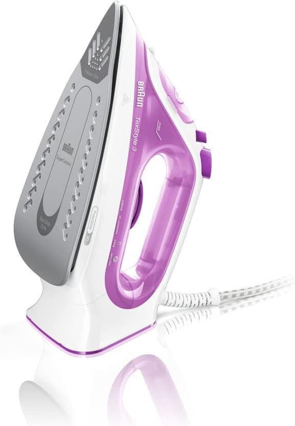 Braun SI3030PU Ferro Vapore 2300w Piast.freeglide 3d Bianco/rosa