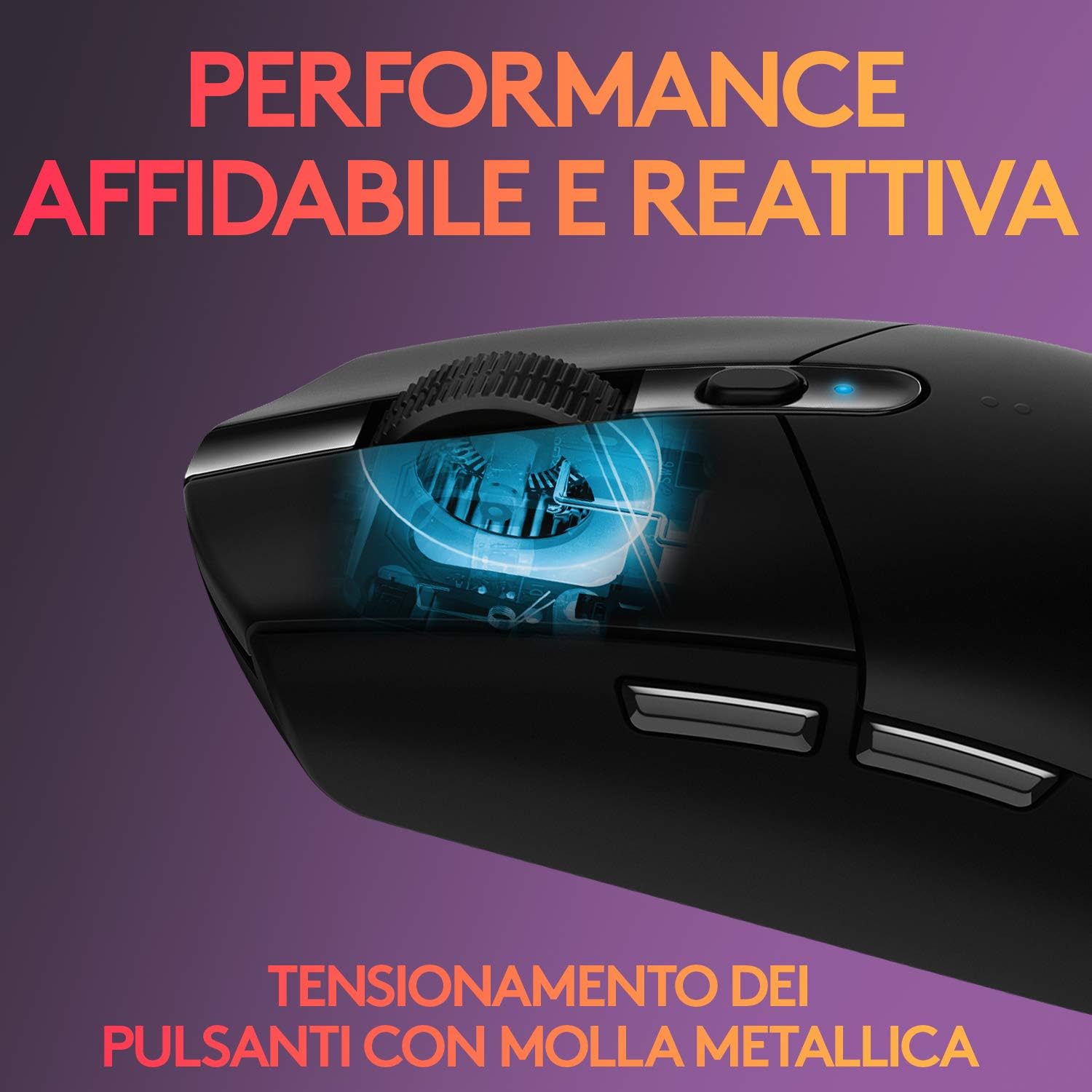 Logitech 910005283 Mouse Game Wireless 6tasti 12000dpi G305 Nero