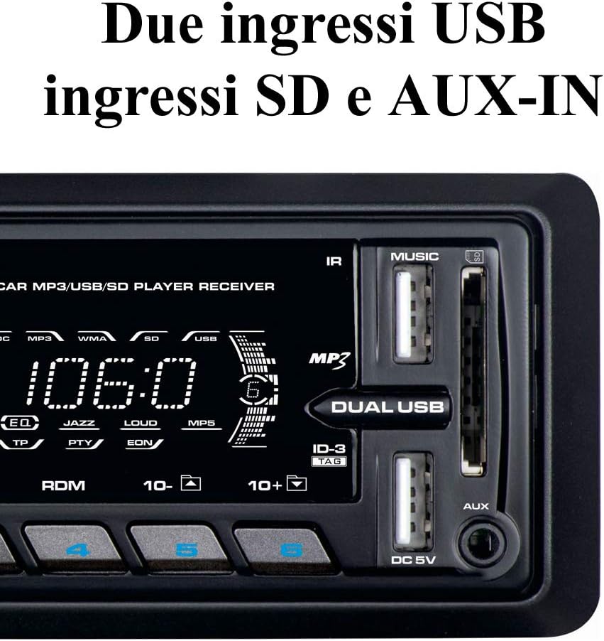 Majestic DAB442BK Sinto Car 45wx4 Bt Dab+ Dvd/mp3 Usb V.voce Ill.blu