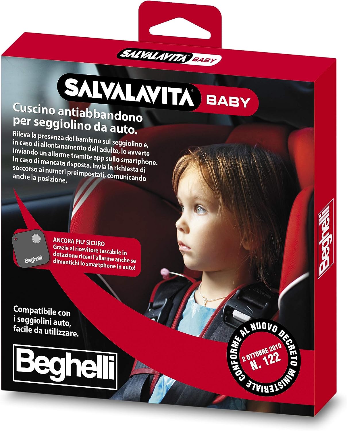 Beghelli 3321B Cuscino Antiabbandono Salvalavita Baby