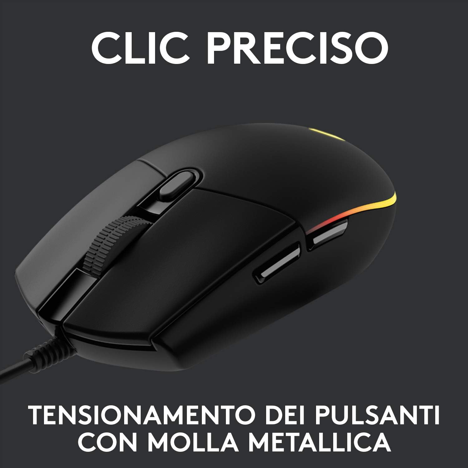 Logitech 910005796 Mouse Gaming 6tasti G203 Lightsync Nero