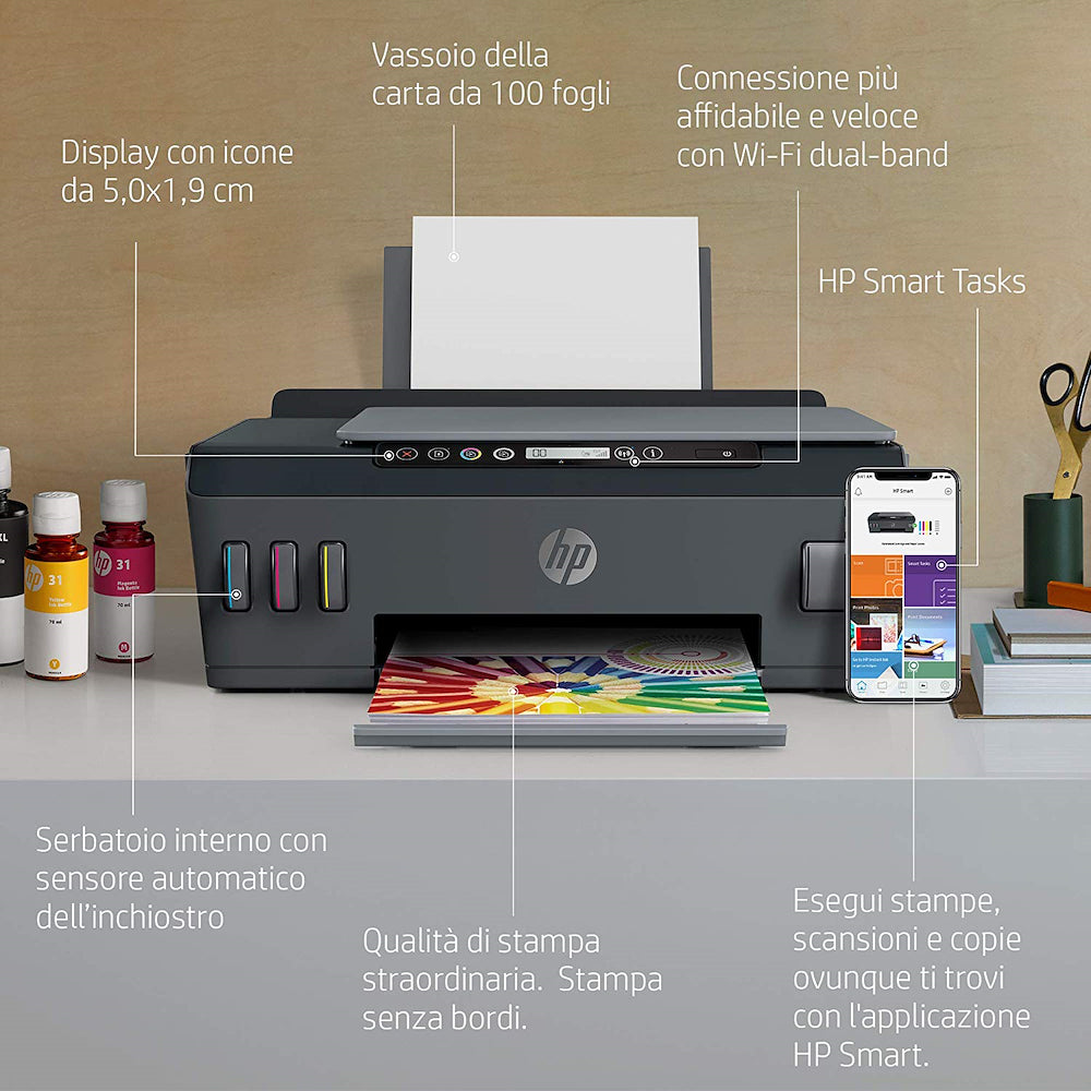 Hp 1TJ12A Mf.inkjet 11ppm 4serb. Wifi/bt Smart Tank Plus 555