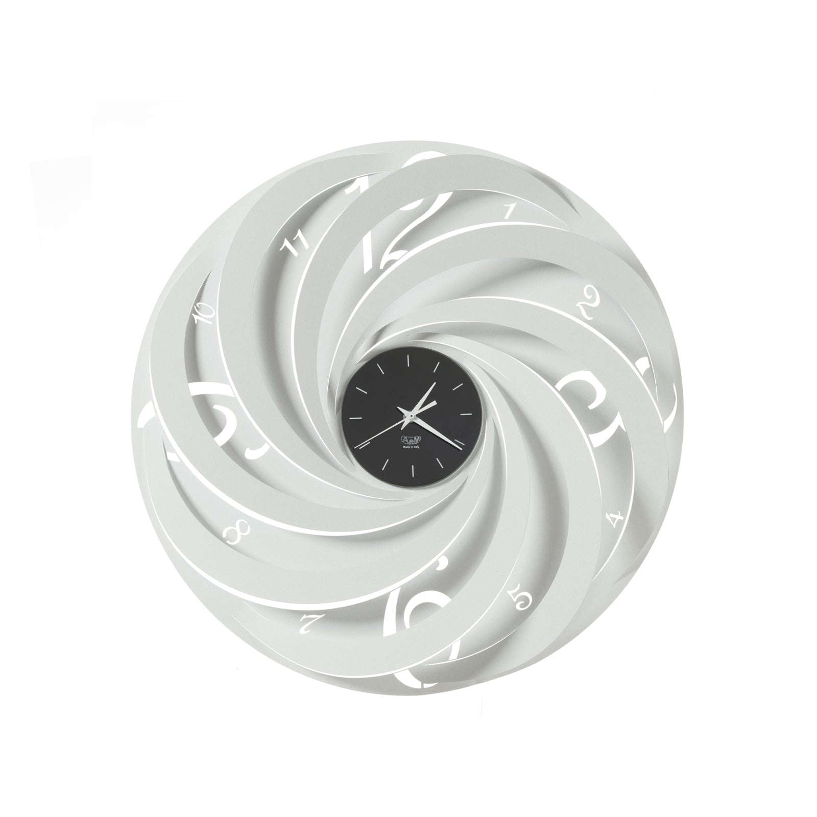 Arti & Mestieri Orologio piccolo con effetto tridimensionale Vortex Bianco marmo