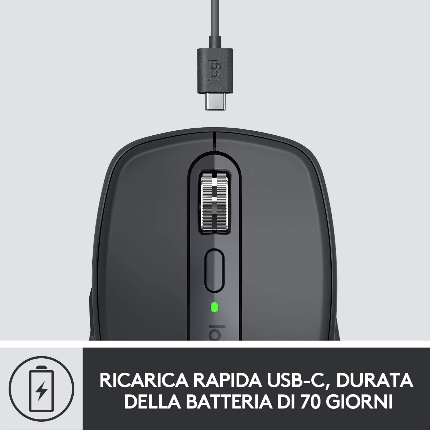 Logitech 910005988 Mouse Wlss 2.4ghz Mx Anywhere 3 Grafite