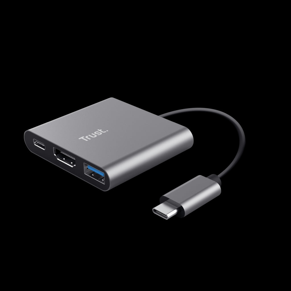 Trust Dalyx Adattatore USB-C multiporta 3-in-1 Argento