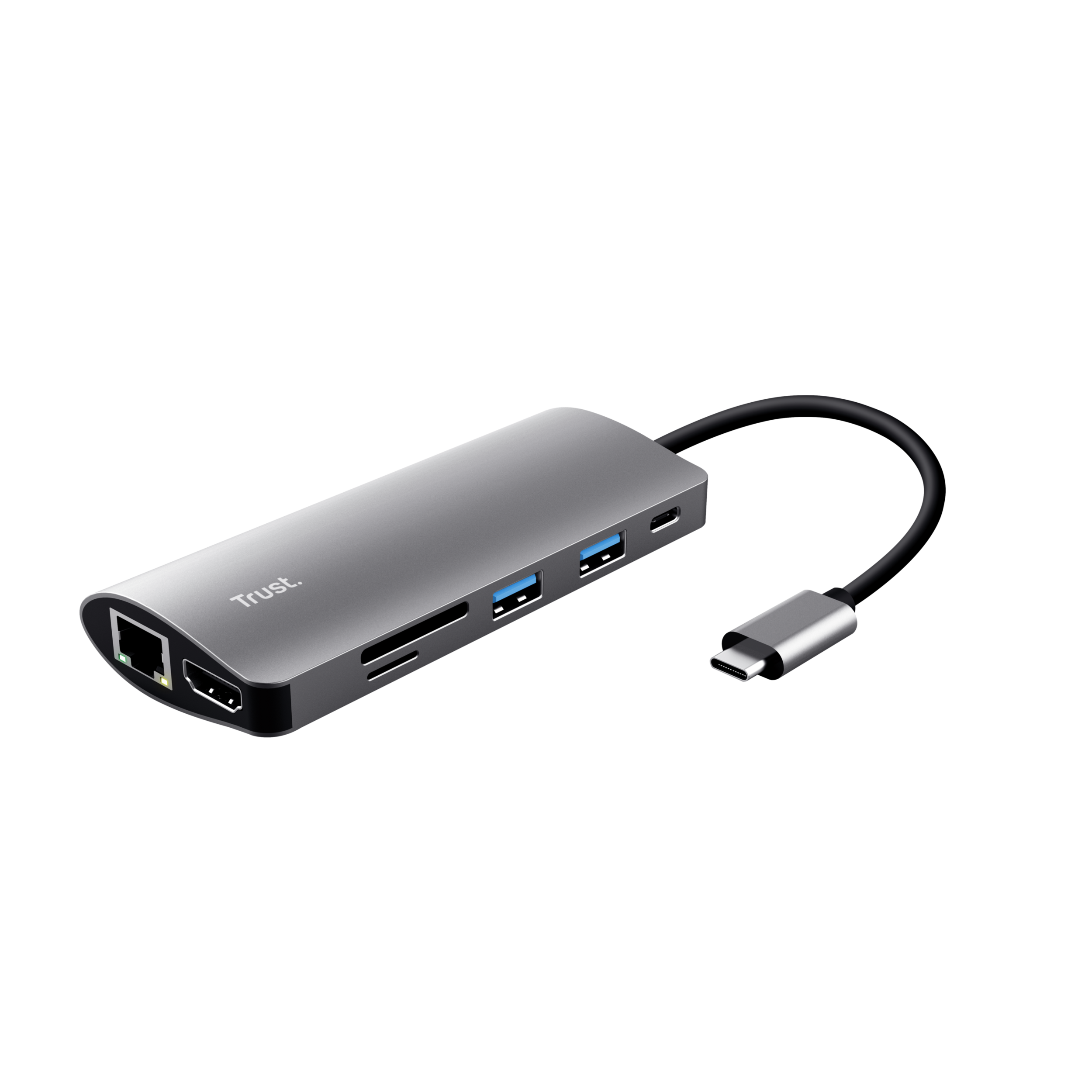 Trust Dalyx Adattatore multiporta USB-C 7-in-1 Argento