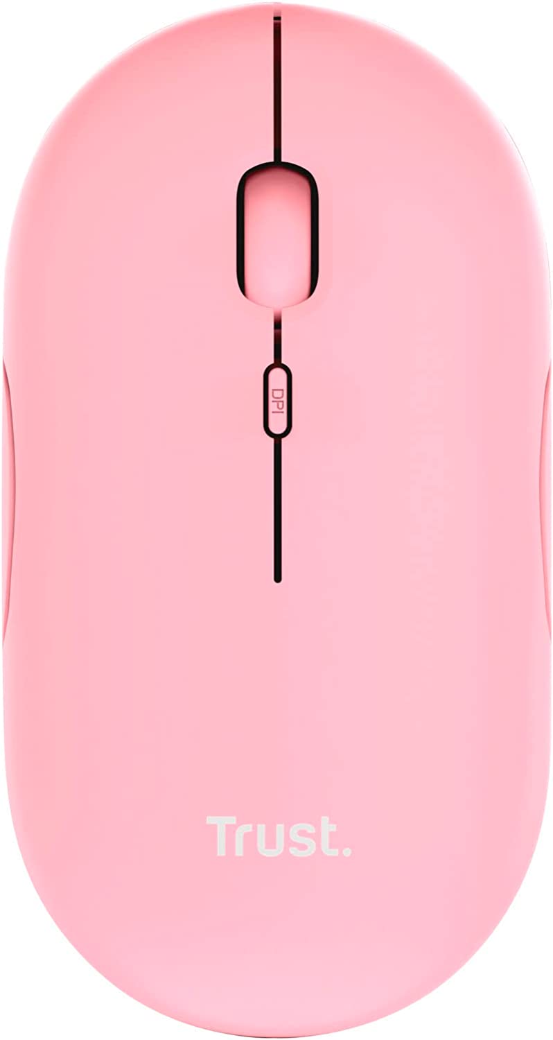 Trust Puck Mouse ultrasottile wireless ricaricabile Rosa