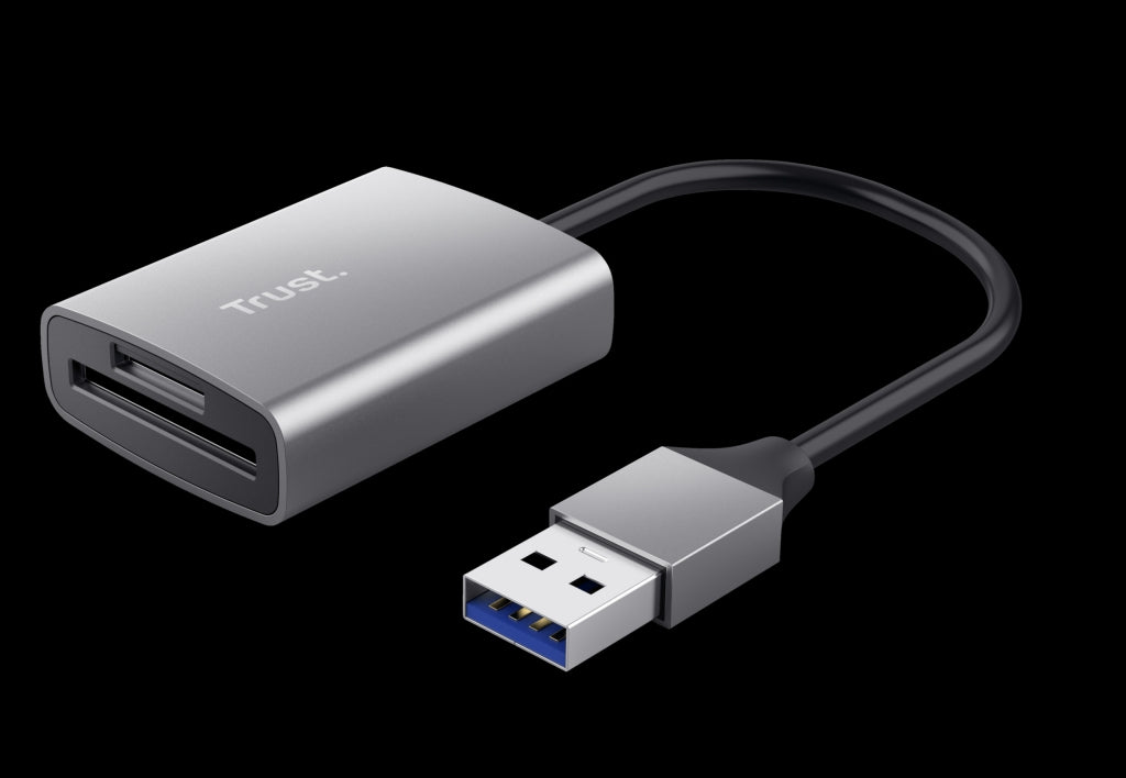 Trust Dalyx Lettore rapido di schede USB in Alluminio Argento