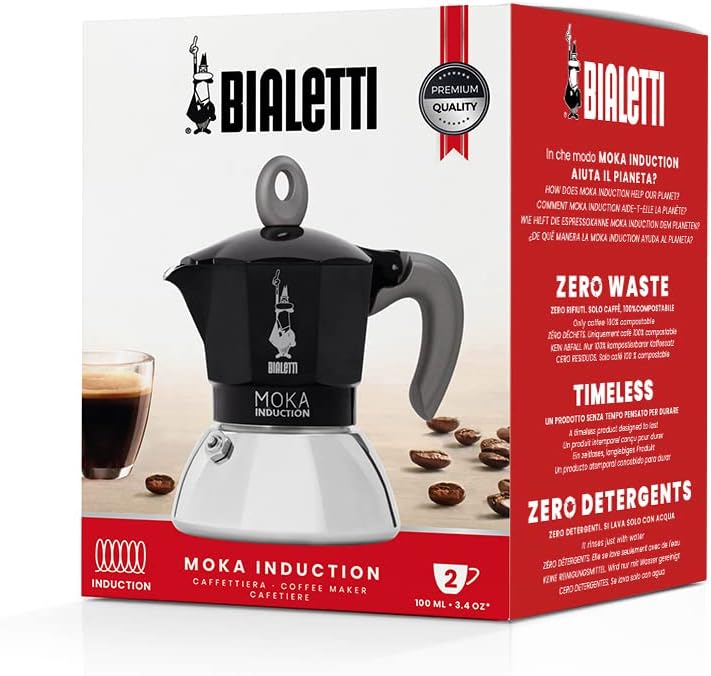 Bialetti 0006932 Moka Induction New Black 2tz