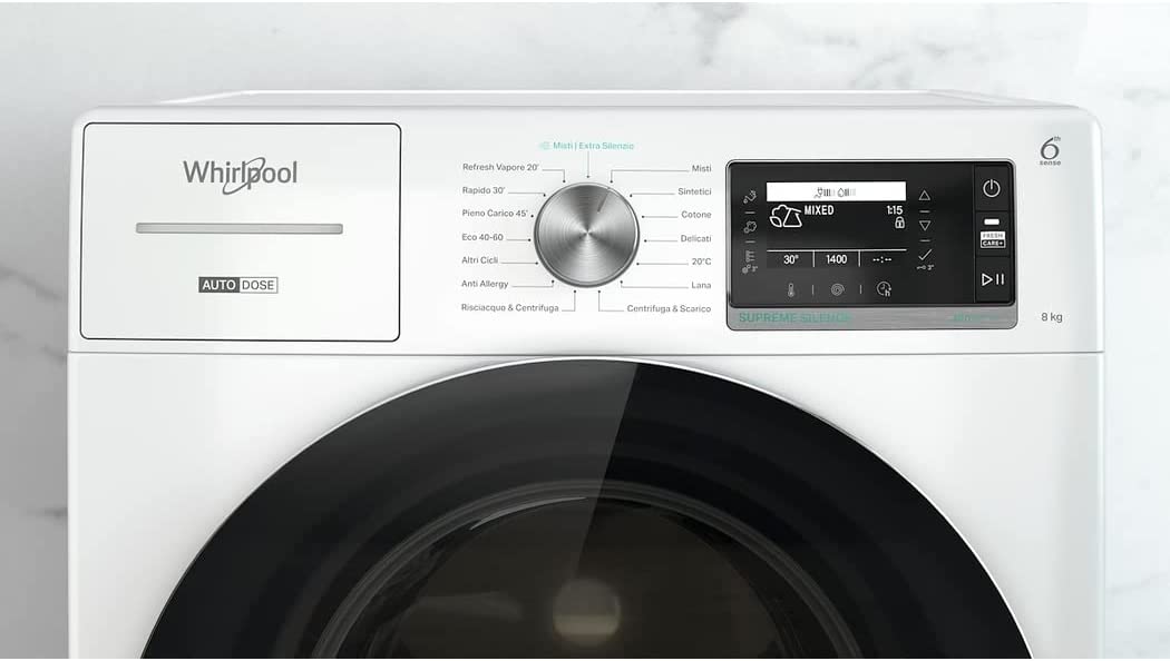 Whirlpool W7XW845WRIT Lav.c/front 8kg 1400giri Ce.b Best Zen Vap. 6senso