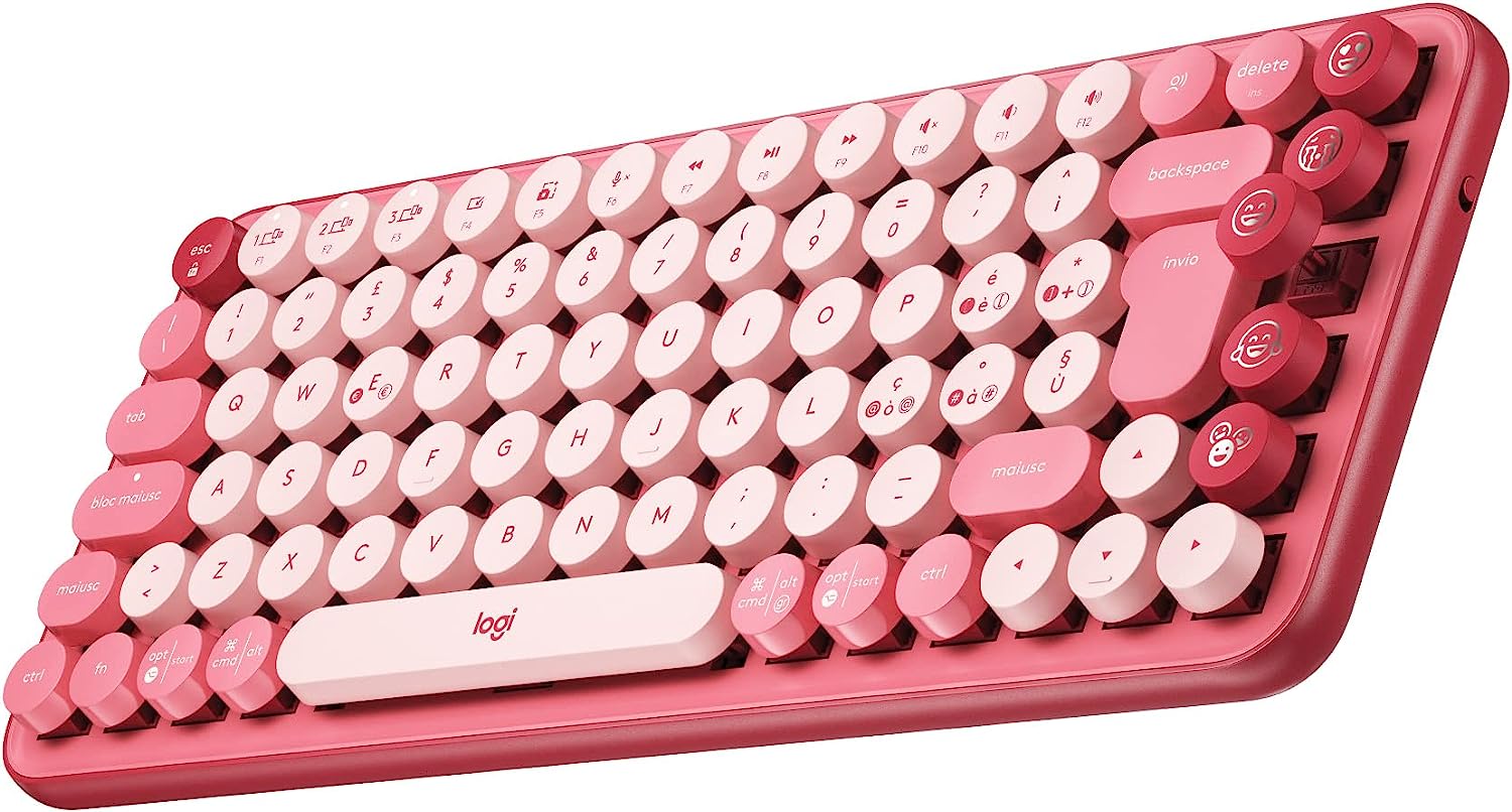 Logitech 920010727 Tastiera Pop Keys Meccanica Wlss Bt Rose