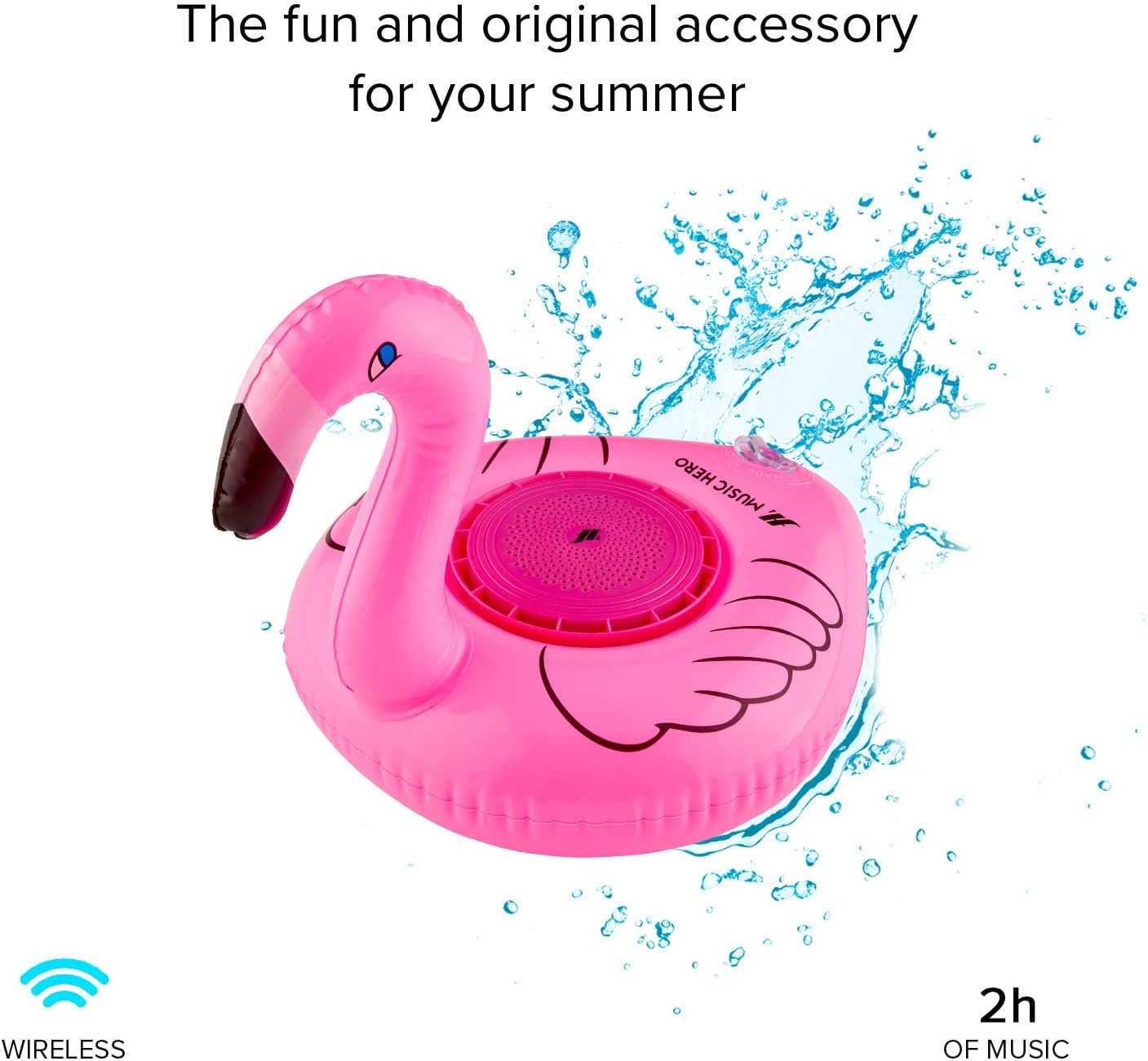 Sbs TESPEAKFLOATFLAM Mini Speaker Wlss Ipx6 Gallegg. C/gonfiab Flamingo