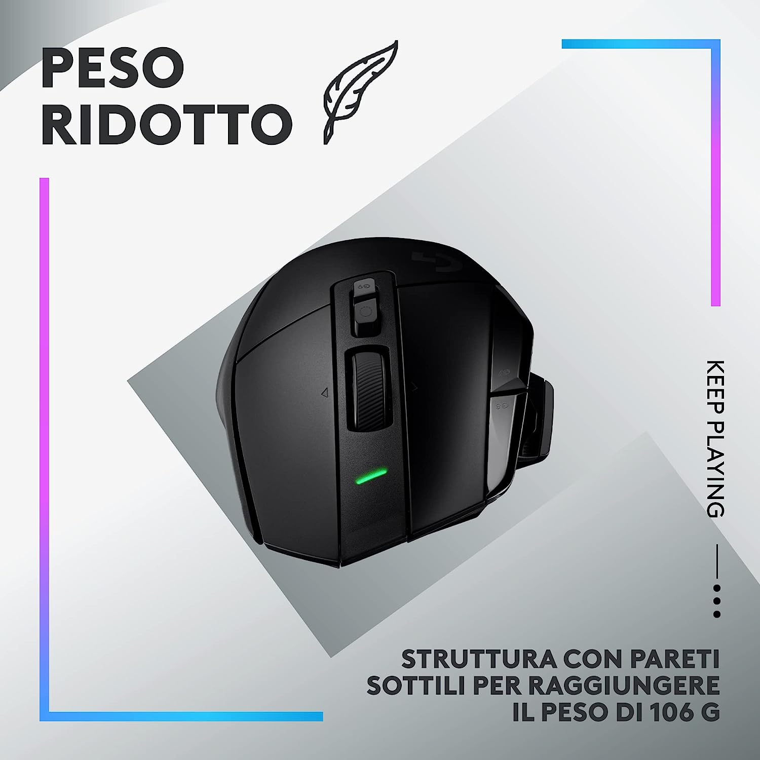 Logitech 910006163 Mouse Wlss Gaming G502 X Plus Nero