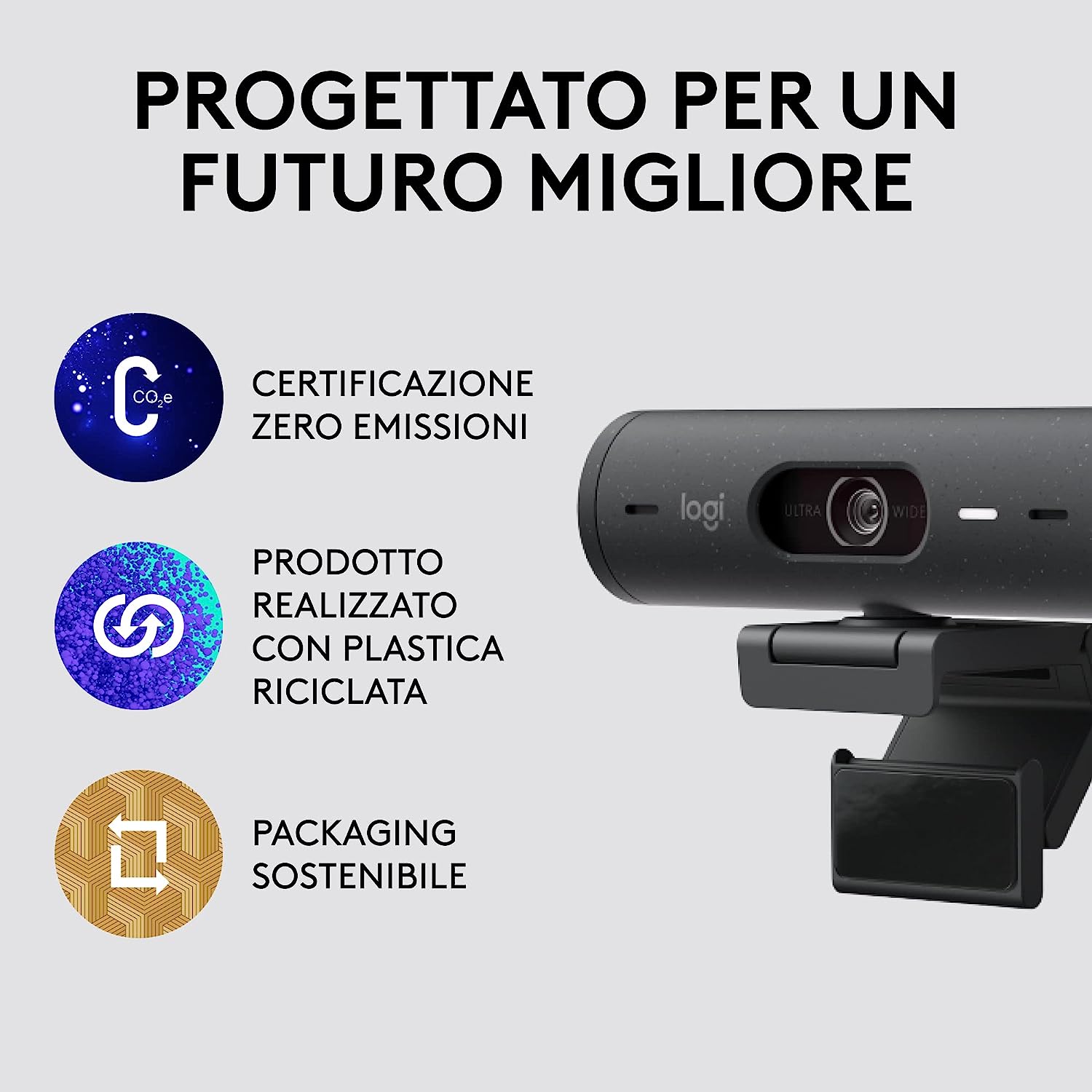 Logitech 960001422 Web Cam Fhd Usb-c Brio 500 Black