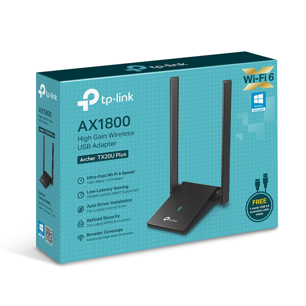 Tp-link ARCHERTX20UPLUS Adattatore Usb 3.0 Ax1800 Wifi 6 Dual Band Nero