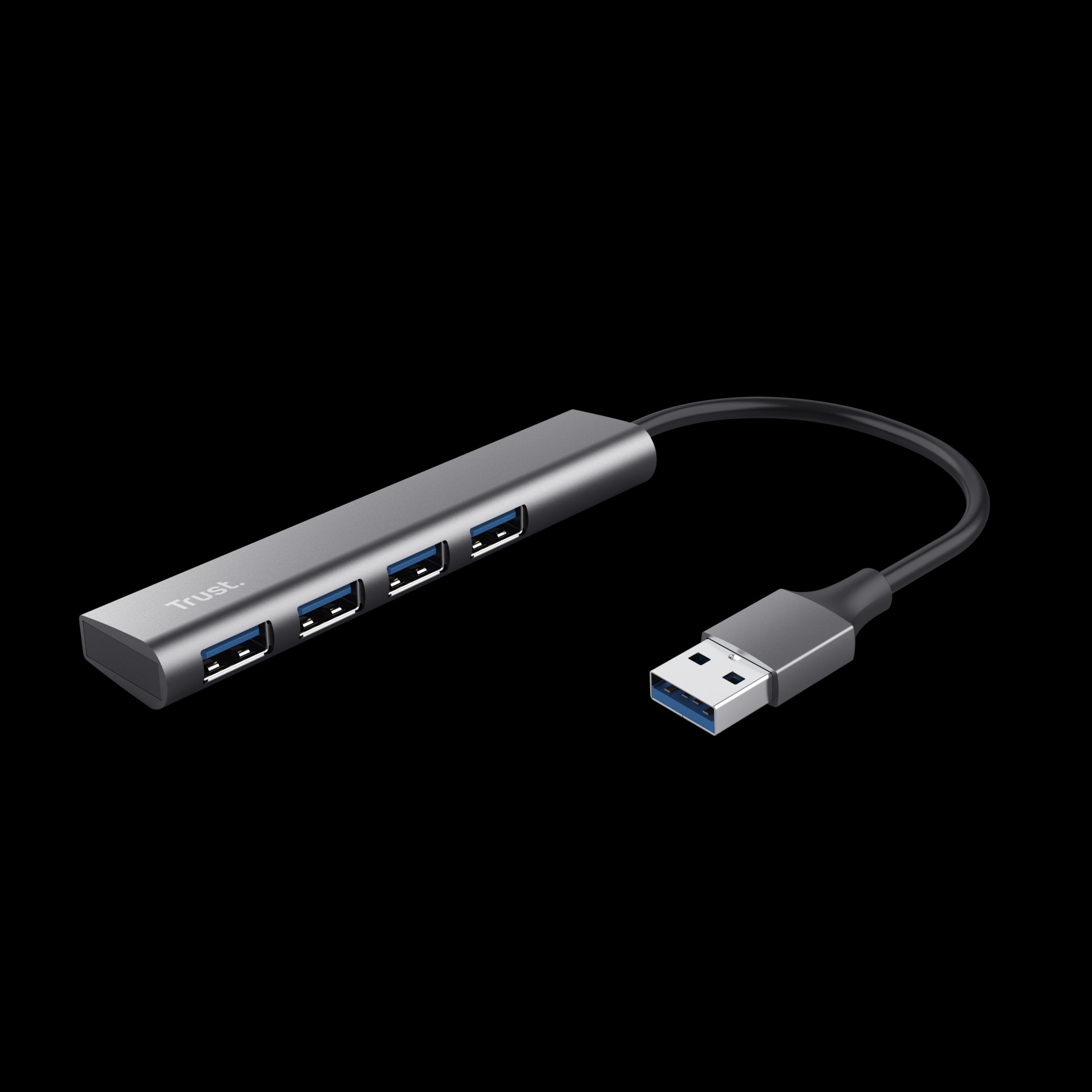 Trust Halyx Hub a 4 porte USB 3.2 Gen 1 Grigio