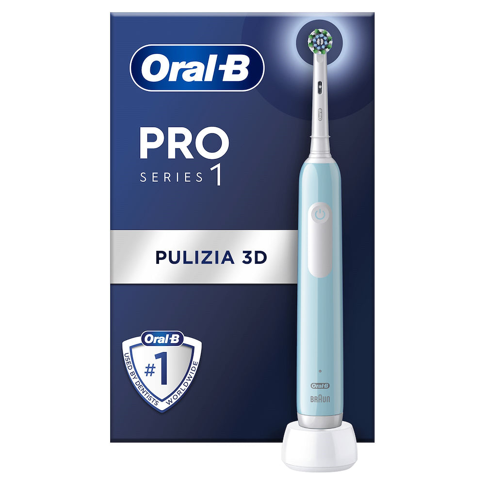 Oral-b PRO1TURQUOISE Spazz.elett.3d C/2 Testine Turquoise