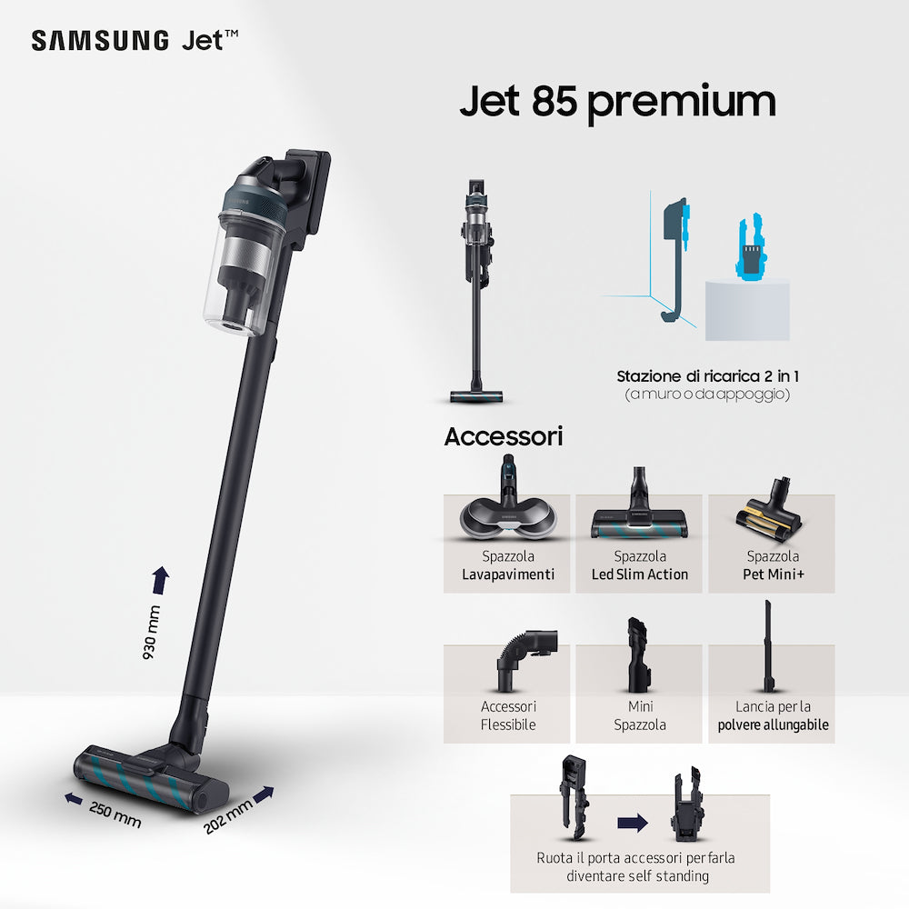 Samsung VS20C852FTB Scopa Ric. S/sacco 25.2v Inv.cicl. Jet85 Premium