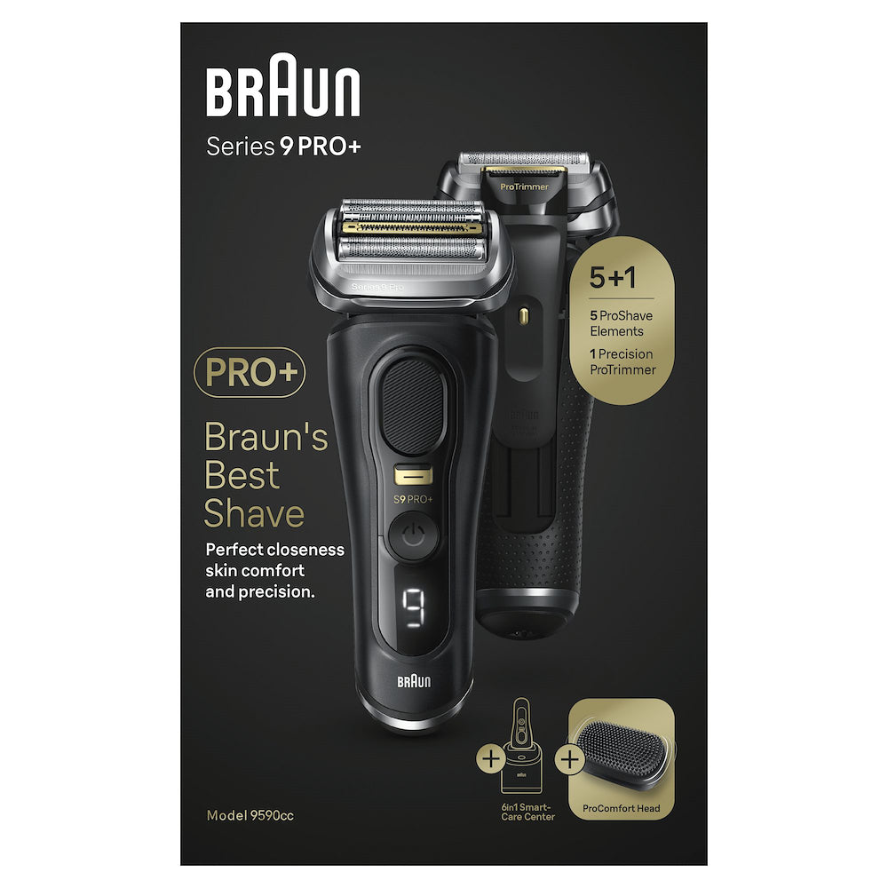 Braun 9590CC Rasoio Ric.5elem W&d 60min C/staz.smart+procomfort