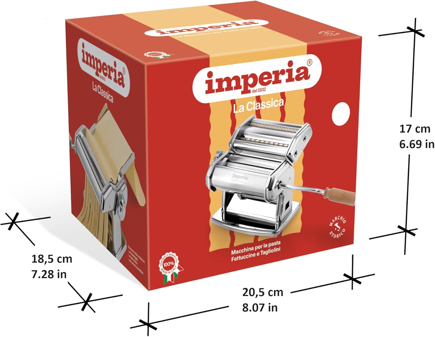 Imperia 4110 Sfogliatrice Ipasta T.2/6.5 Mm Argento Classica